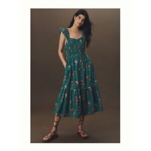 Anthropologie”s Peregrine Square-Neck Midi Dress